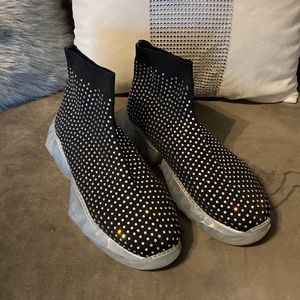 Lemonade black with rhinestones shoes